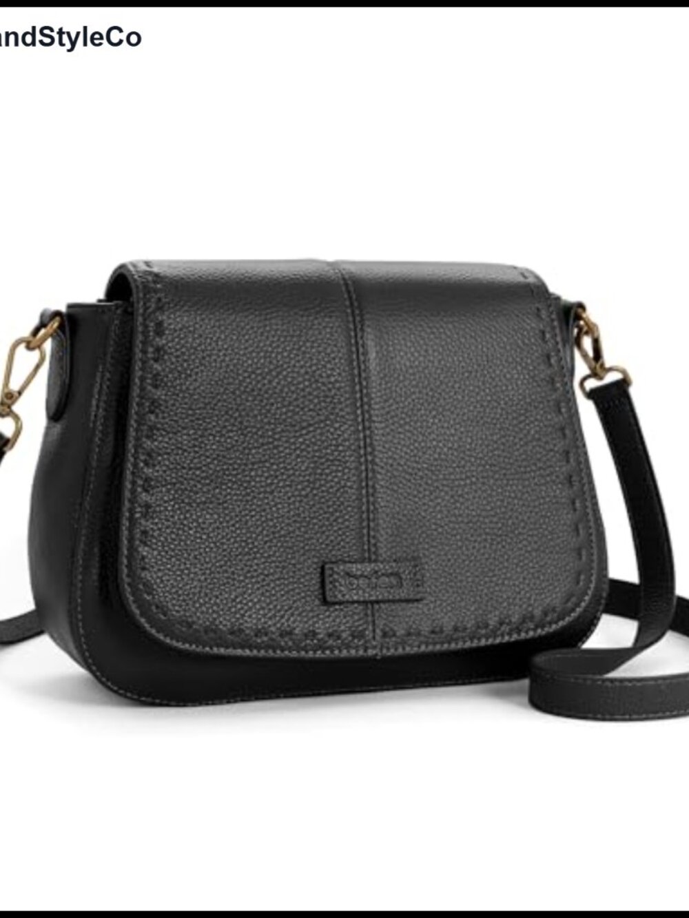 Genuine Leather Saddle Crossbody Bag RFID Blocking Small Flap Purse